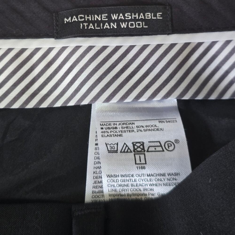 Banana Republic Logan Wool Blend Black Trouser Pants Size: 12L - Picture 4 of 4